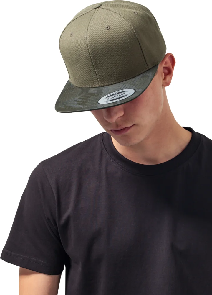 6 Panel Snapback Kappe "Camo"