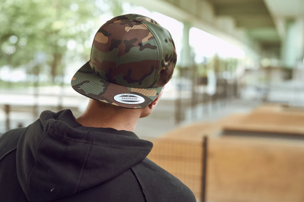 6 Panel Snapback Kappe "Camo"