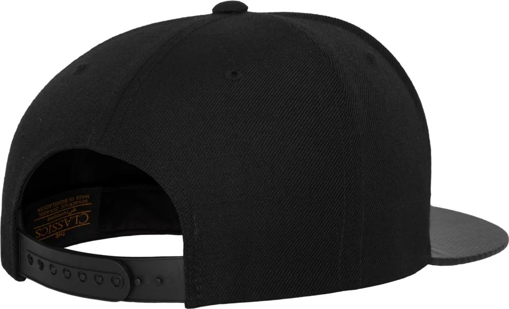 6 Panel Snapback Cap "Carbon"