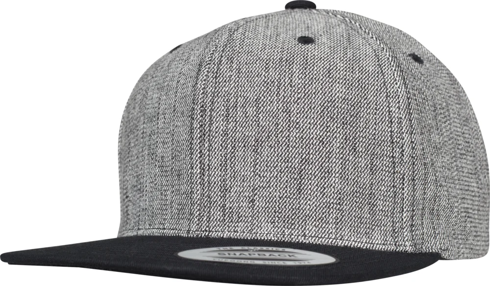 6 Panel Snapback Kappe "Melange"