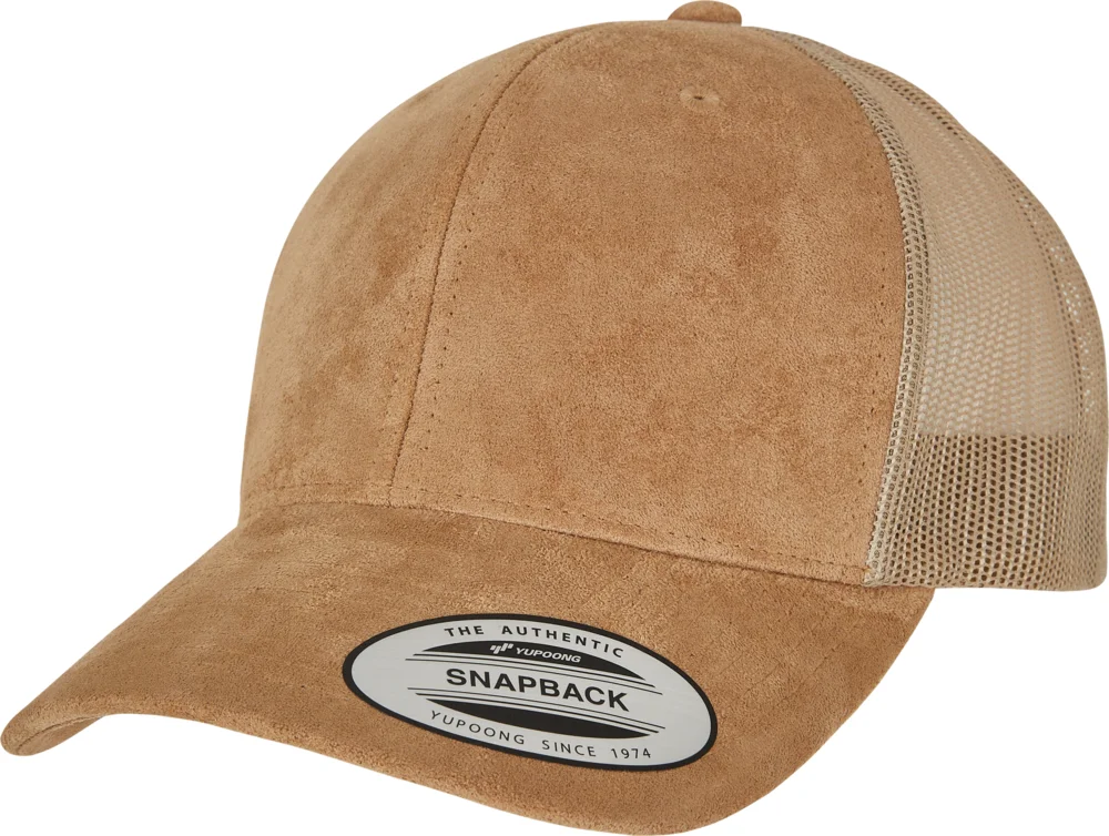 6 Panel Trucker Kappe "Suede"