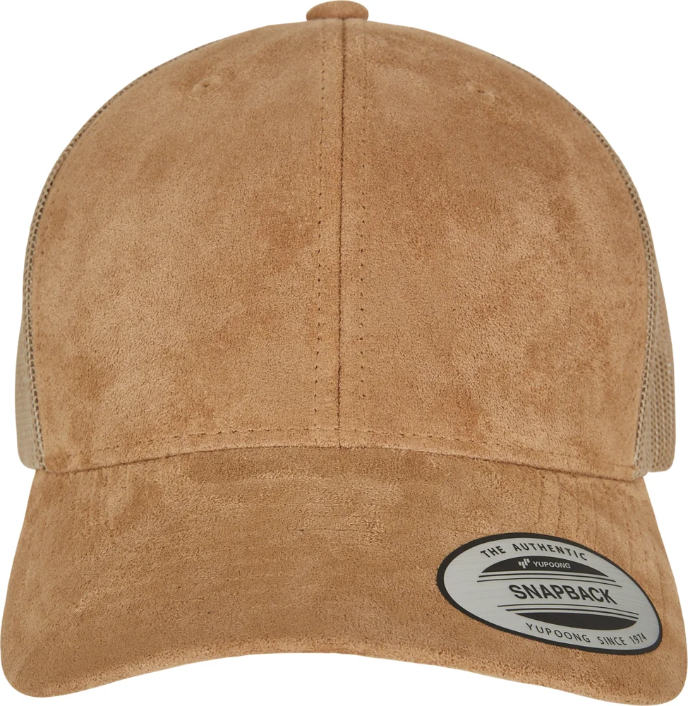 6 Panel Trucker Kappe "Suede"