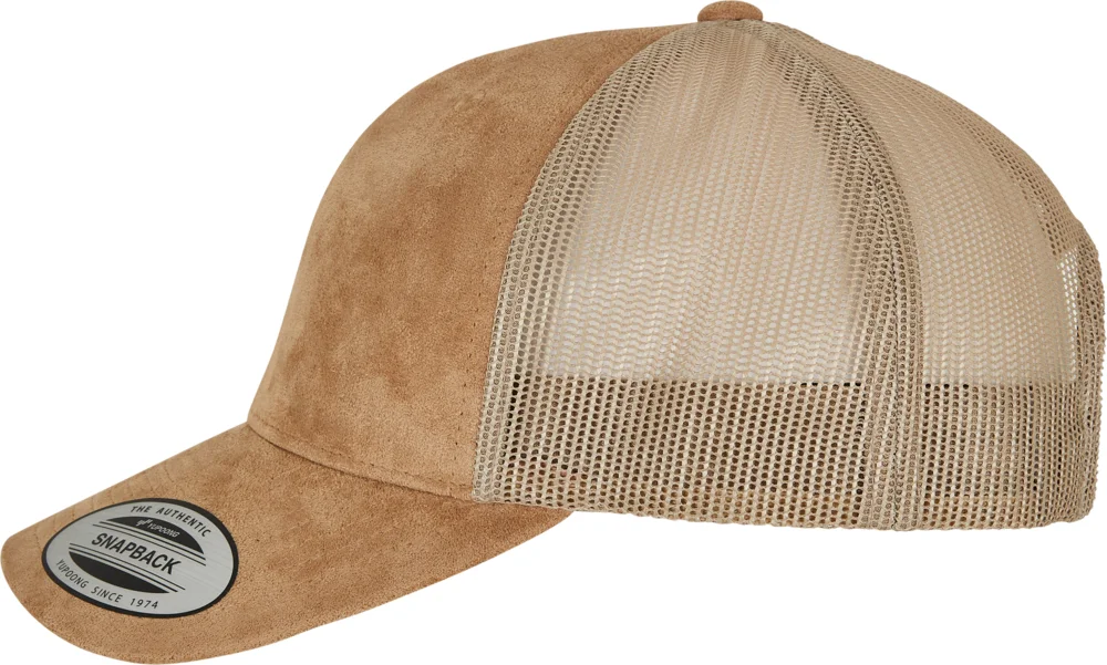 6 Panel Trucker Kappe "Suede"