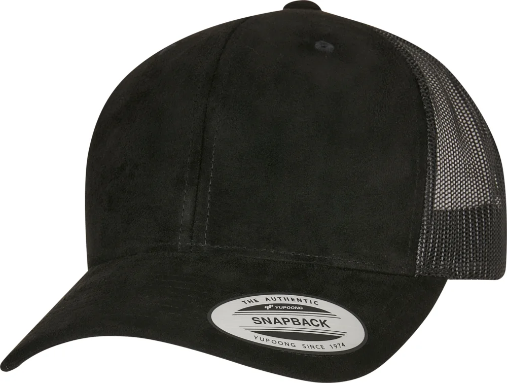6 Panel Trucker Kappe "Suede"