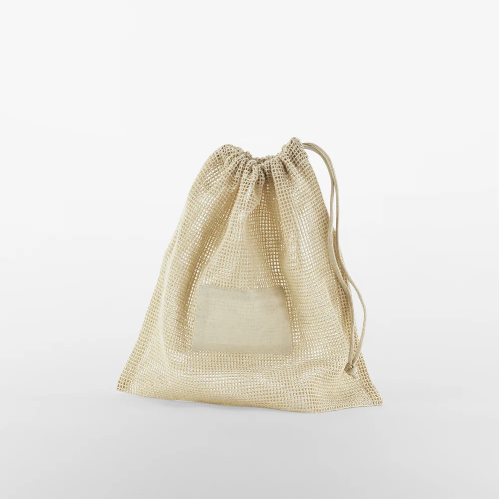 Bio-Baumwoll Netztasche mit Zugkordel