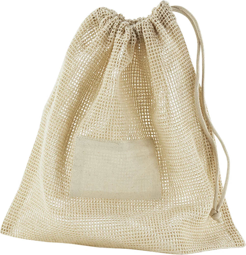 Bio-Baumwoll Netztasche mit Zugkordel