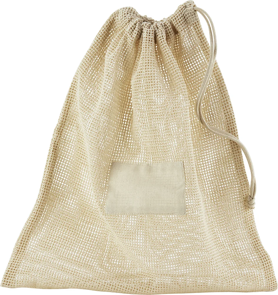 Bio-Baumwoll Netztasche mit Zugkordel