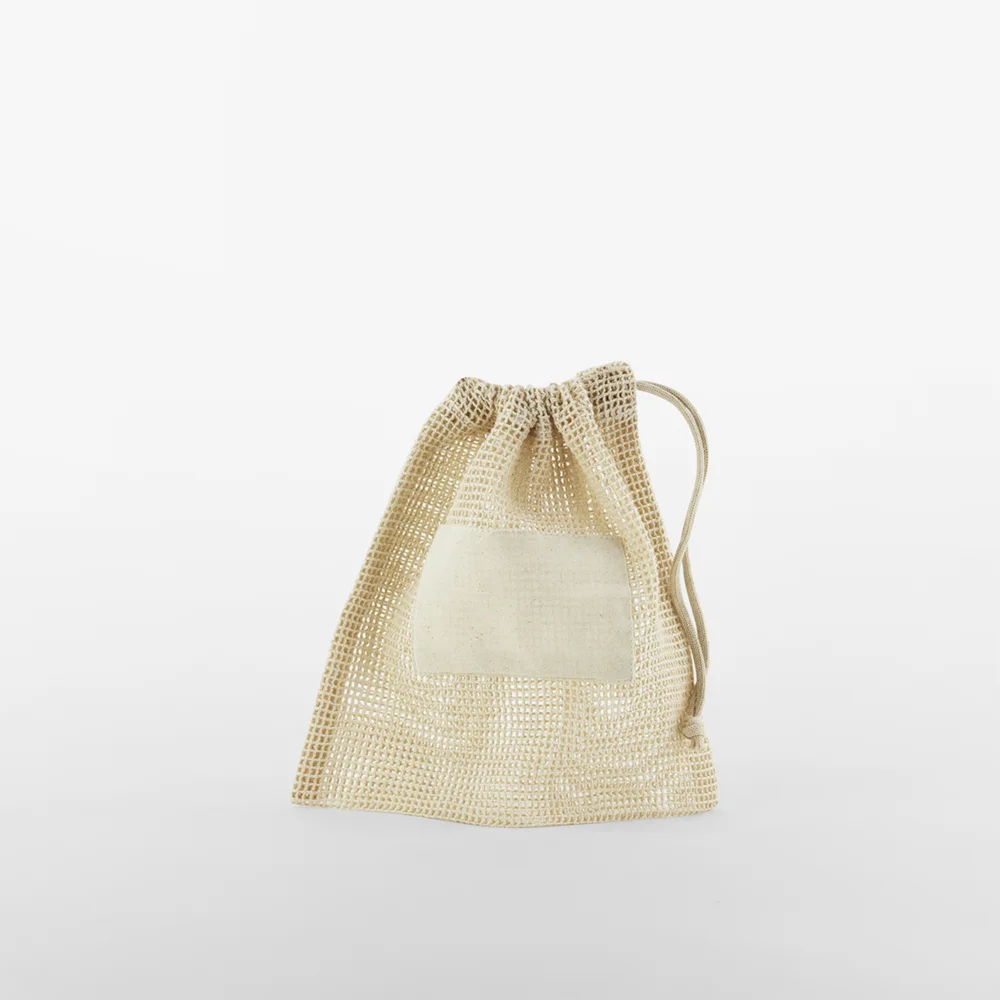 Bio-Baumwoll Netztasche mit Zugkordel