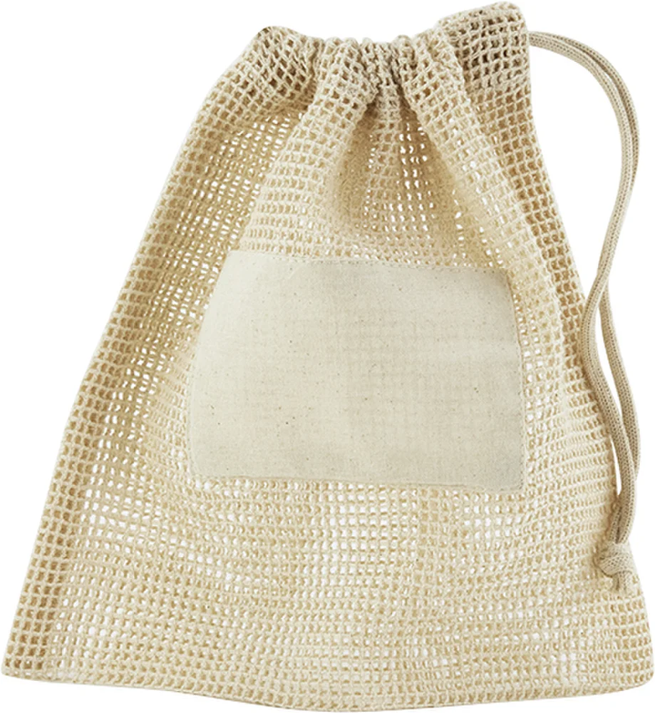 Bio-Baumwoll Netztasche mit Zugkordel