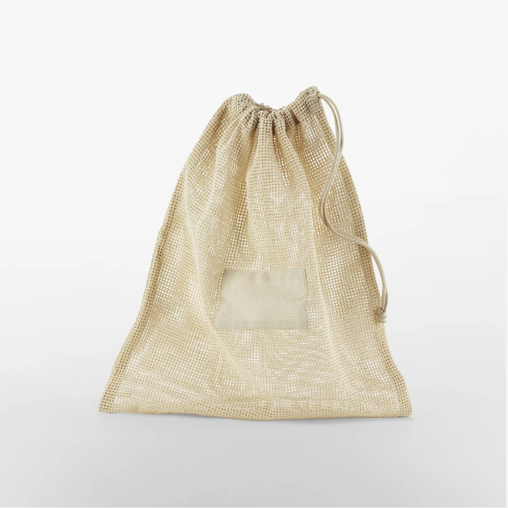 Bio-Baumwoll Netztasche mit Zugkordel
