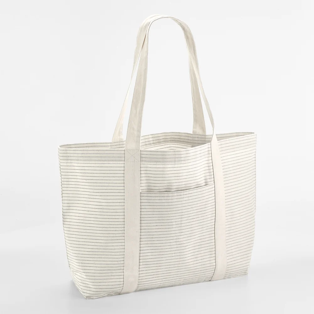 Bio-Baumwoll Shopper mit Streifen