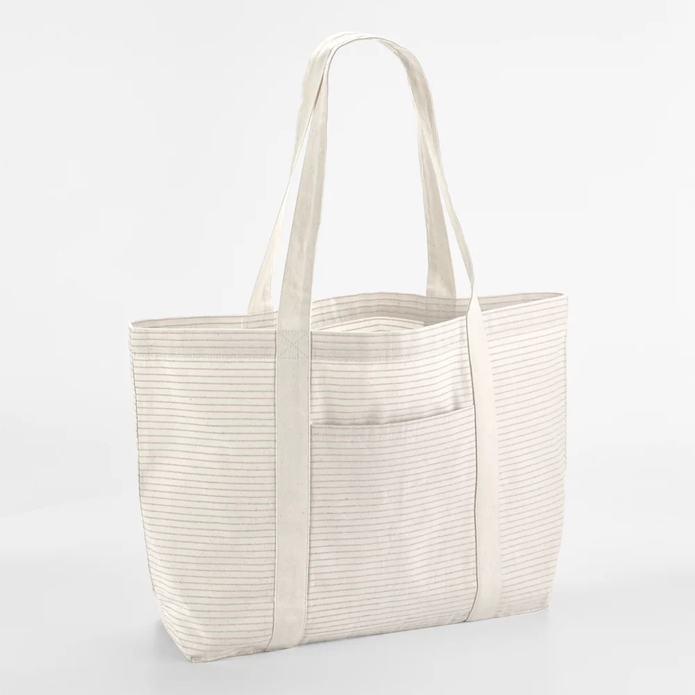 Bio-Baumwoll Shopper mit Streifen