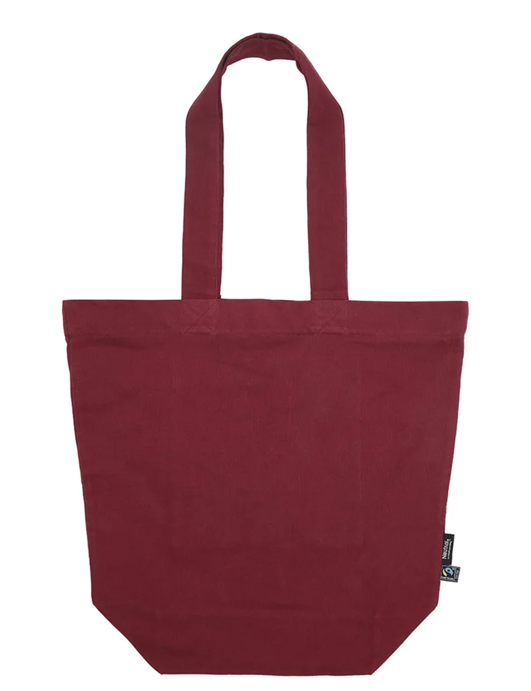 Bio Fairtrade Baumwolltasche mit Zipp