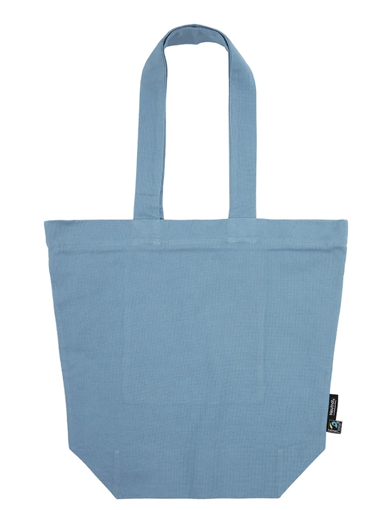 Bio Fairtrade Baumwolltasche mit Zipp