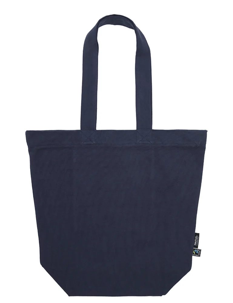 Bio Fairtrade Baumwolltasche mit Zipp