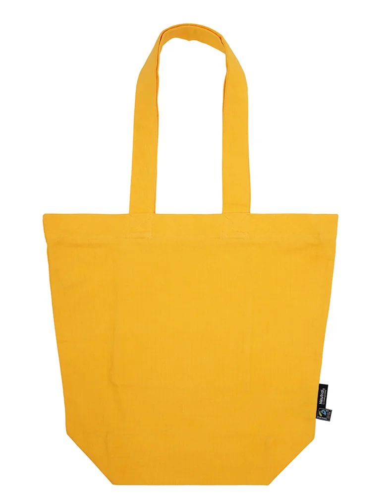 Bio Fairtrade Baumwolltasche mit Zipp