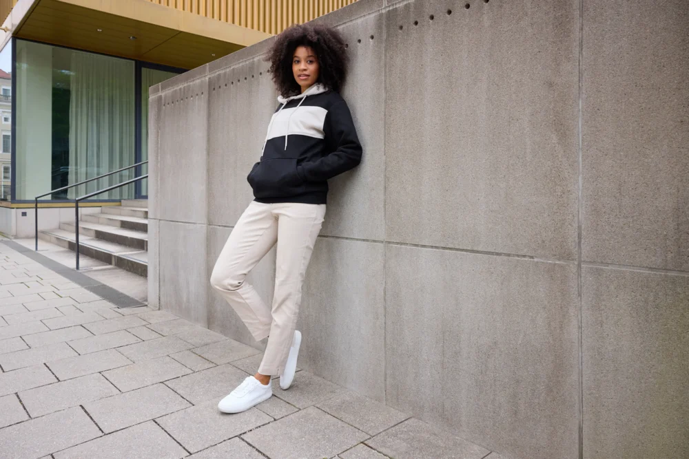 Bio Kapuzen Sweater "Colour-Block"