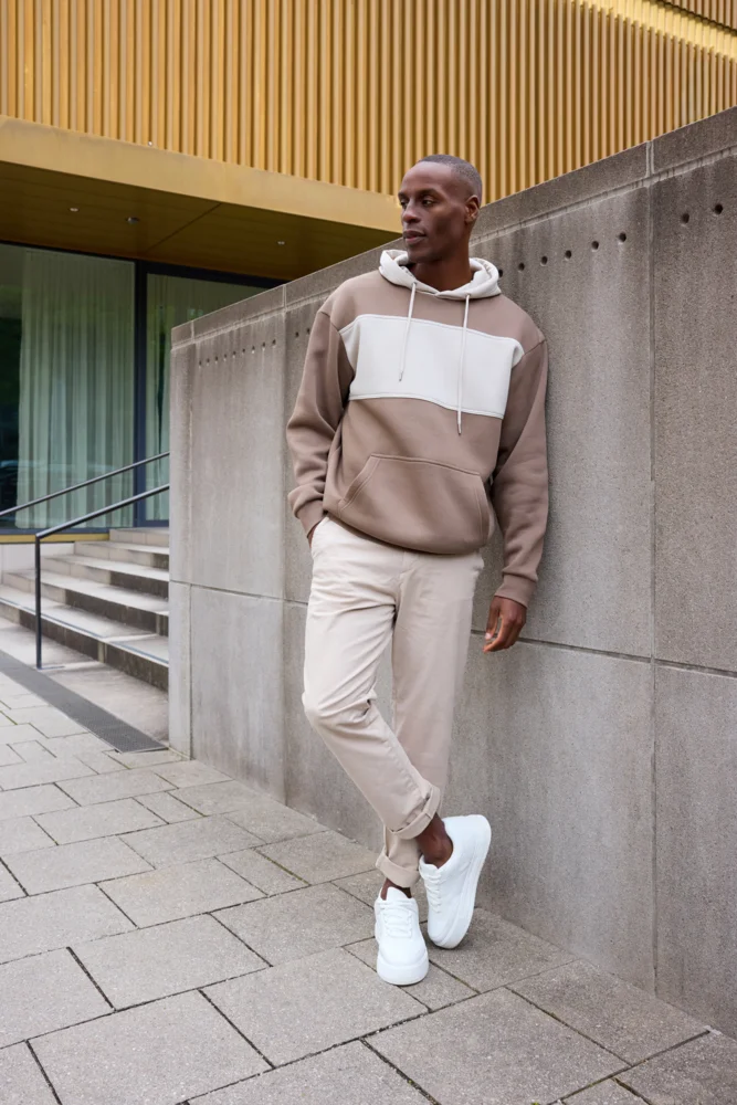Bio Kapuzen Sweater "Colour-Block"