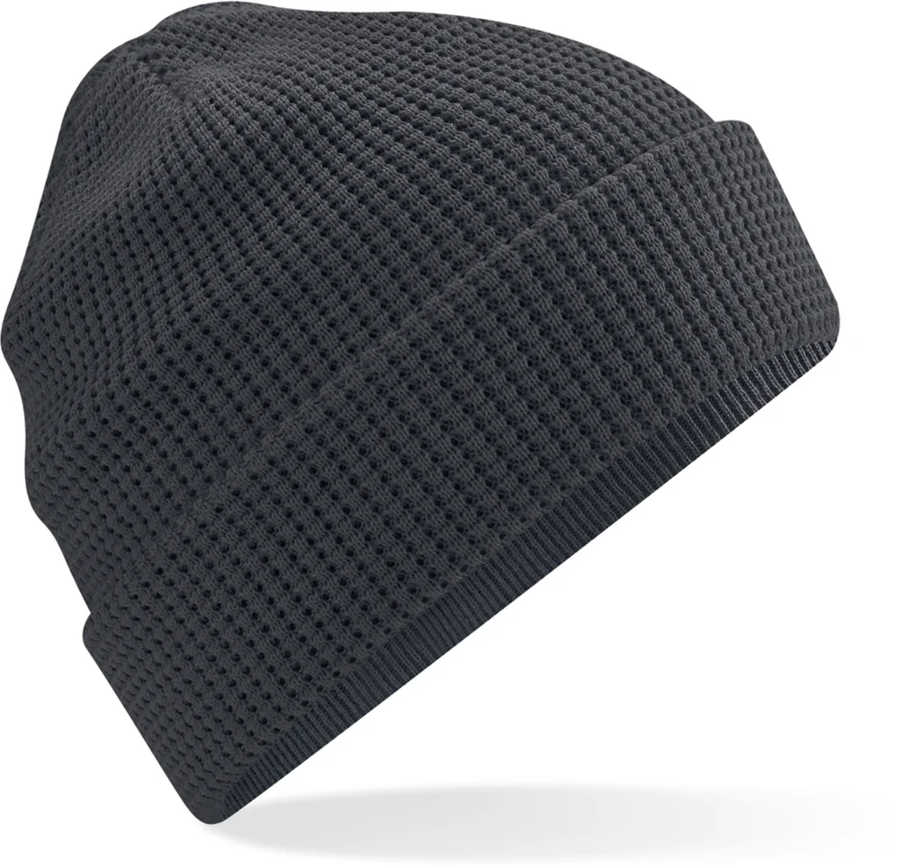 Bio Strickmütze mit Waffelstrick