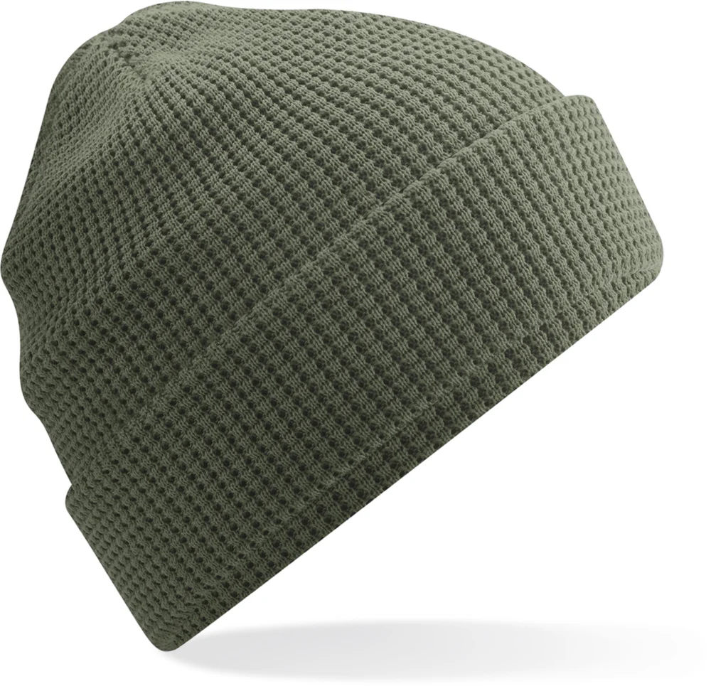 Bio Strickmütze mit Waffelstrick