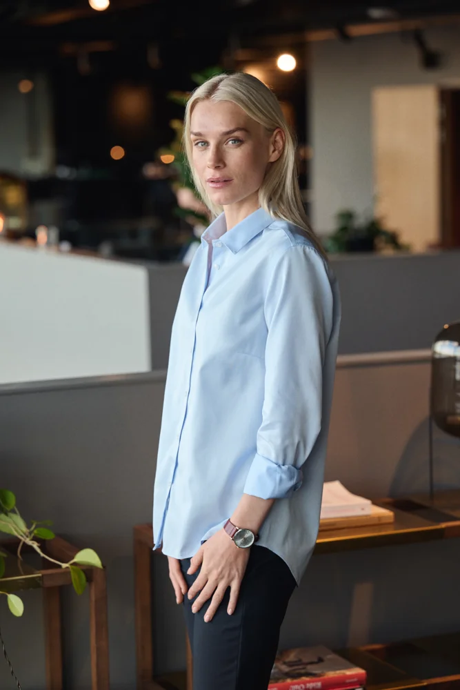 Bluse langarm bügelfrei