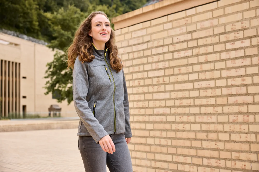 Damen 2-Lagen Melange Softshell Jacke
