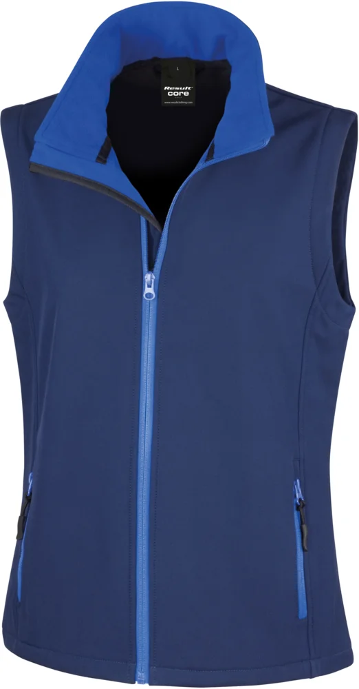 Damen 2-Lagen Softshell Gilet "Printable"