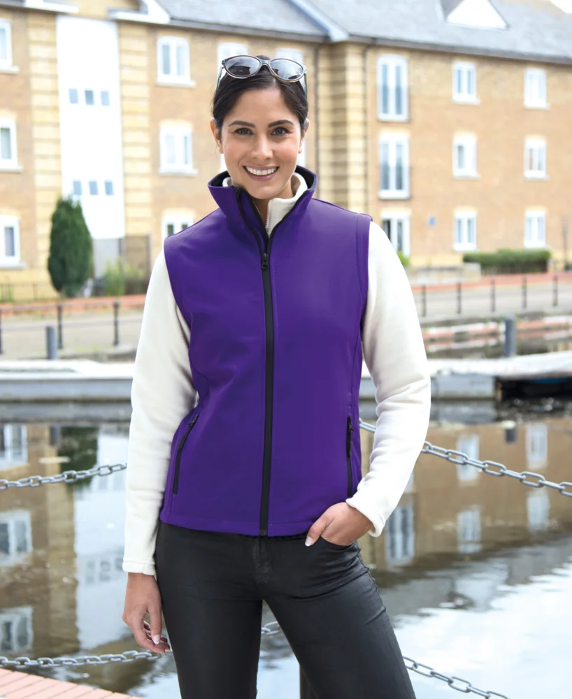 Damen 2-Lagen Softshell Gilet "Printable"