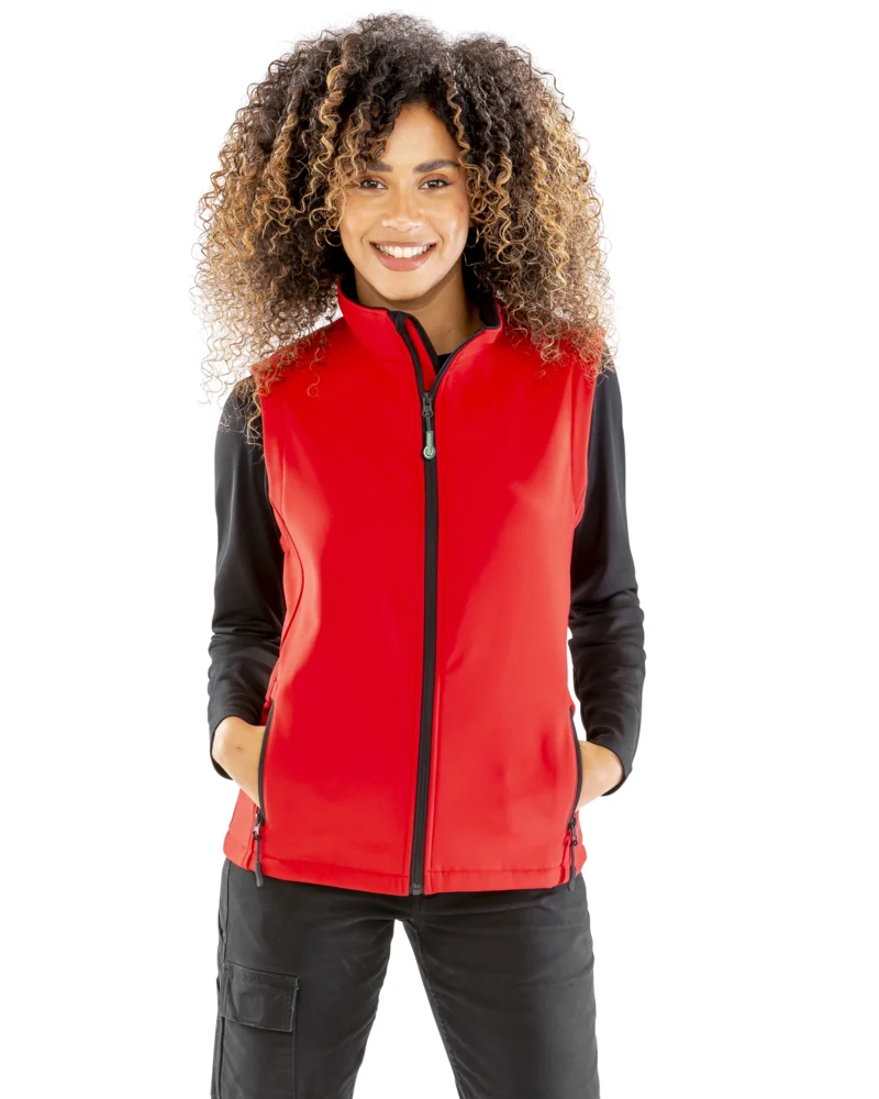 Damen 2-Lagen Softshell Gilet "Printable"