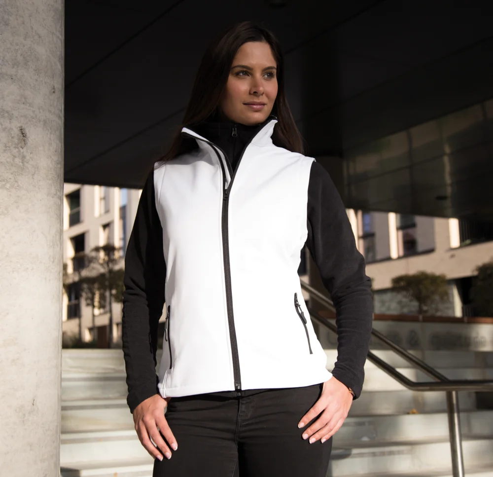 Damen 2-Lagen Softshell Gilet "Printable"