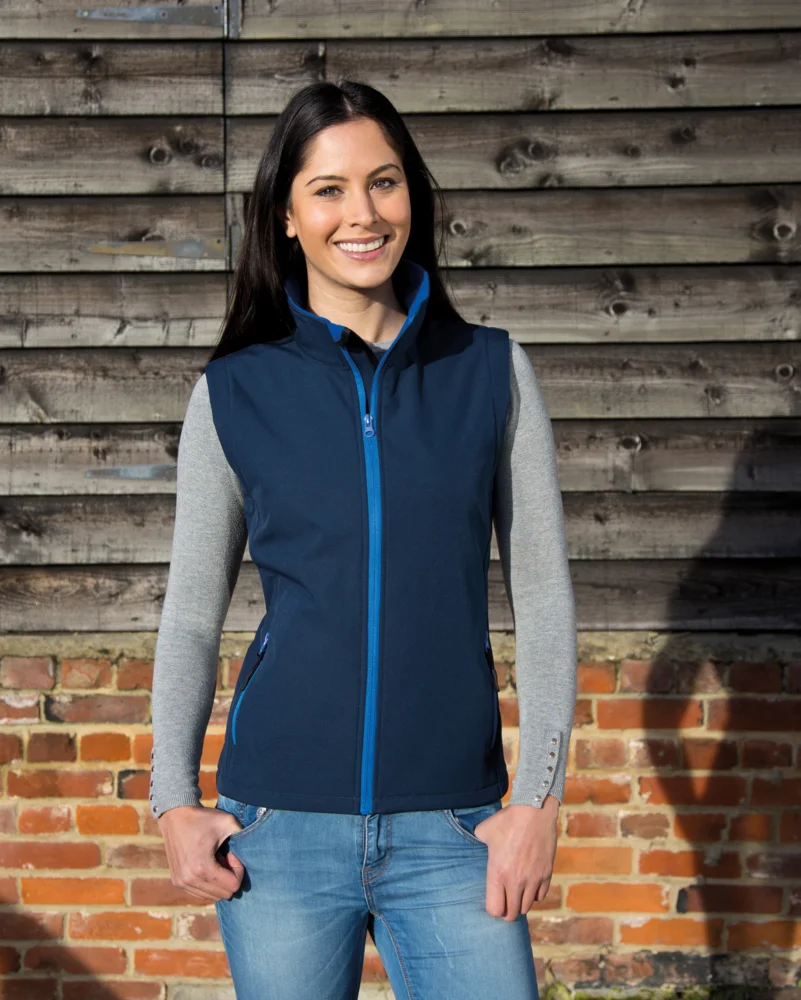 Damen 2-Lagen Softshell Gilet "Printable"