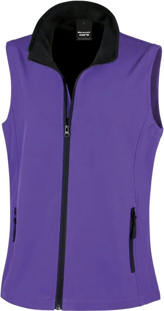 Damen 2-Lagen Softshell Gilet "Printable"