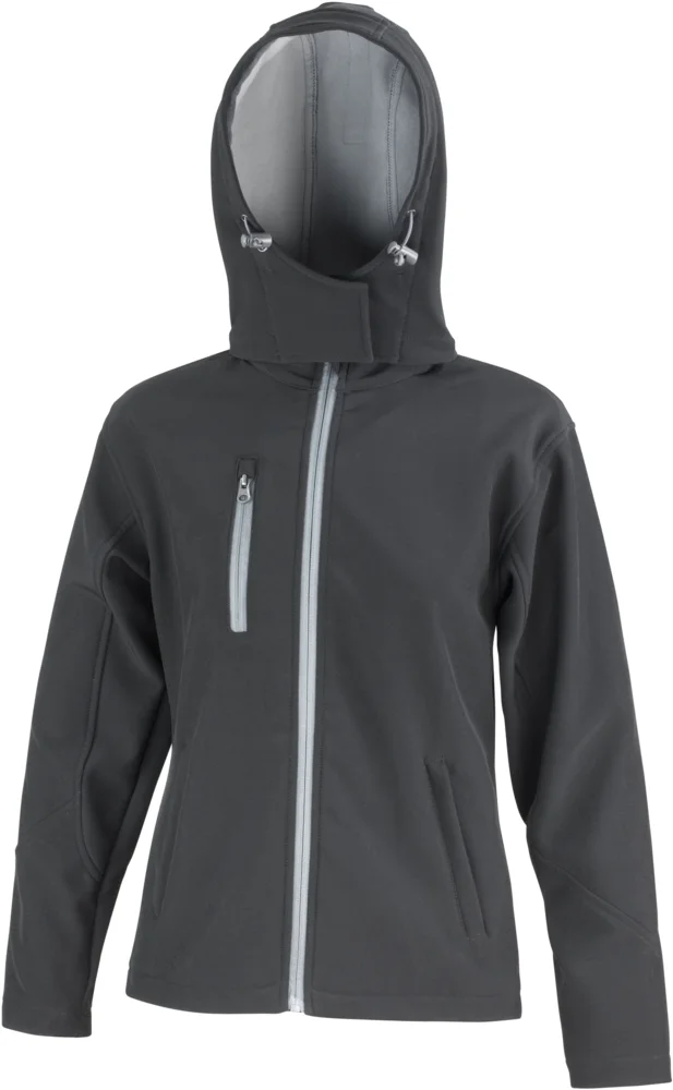 Ladies' 3-Layer Softshell Hooded Jacket