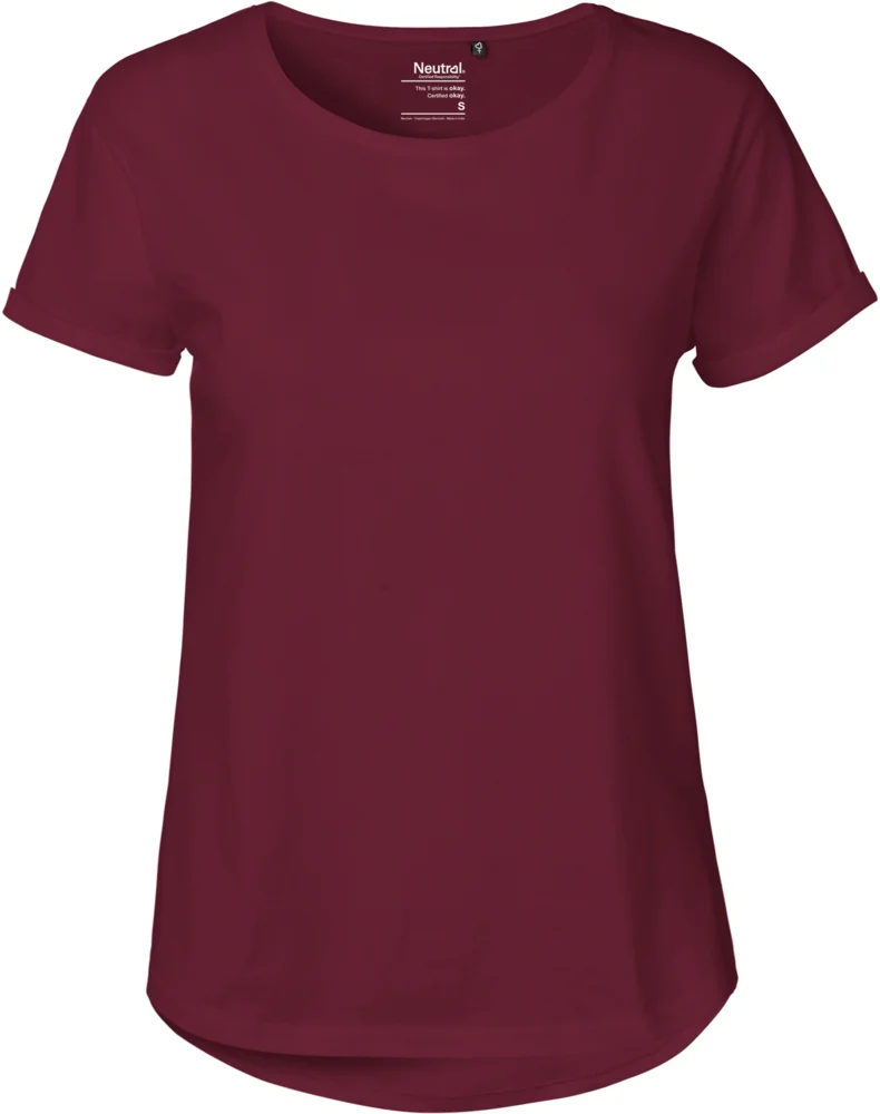 Damen Bio T-Shirt mit Umschlag