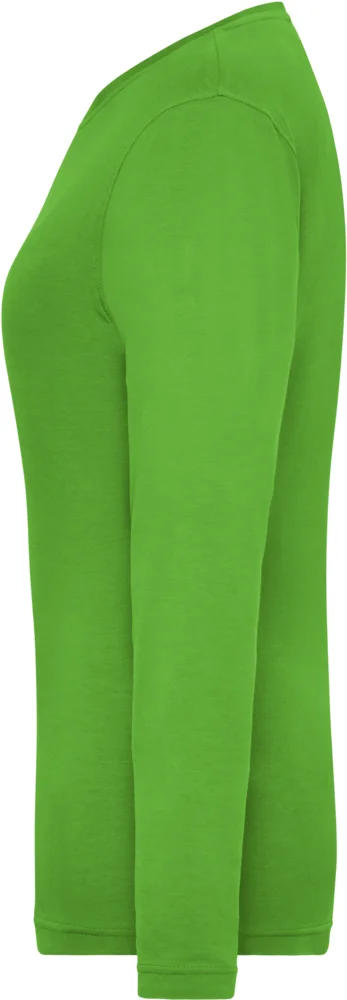 Damen Bio Workwear Stretch T-Shirt langarm - Solid