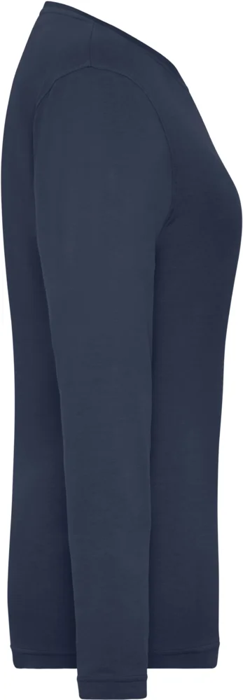 Damen Bio Workwear Stretch T-Shirt langarm - Solid