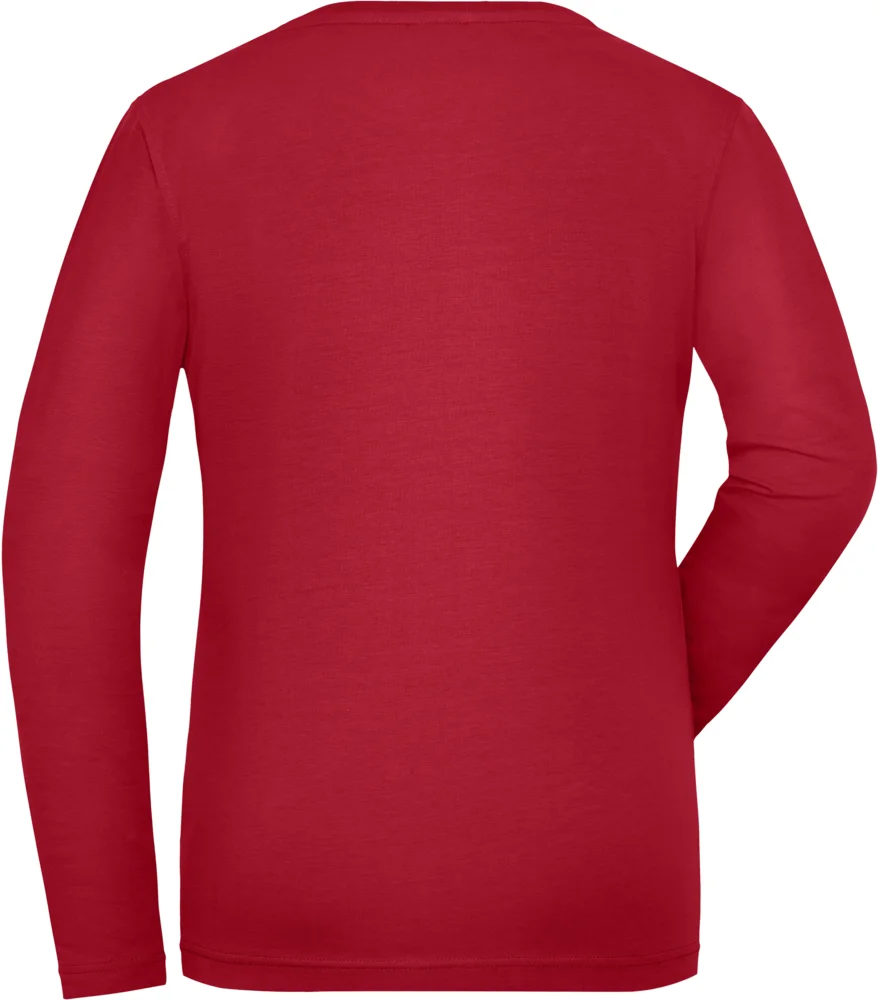 Damen Bio Workwear Stretch T-Shirt langarm - Solid