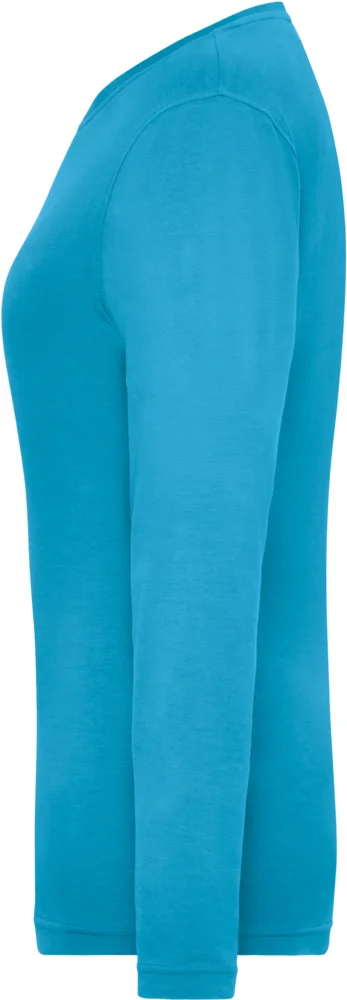 Damen Bio Workwear Stretch T-Shirt langarm - Solid