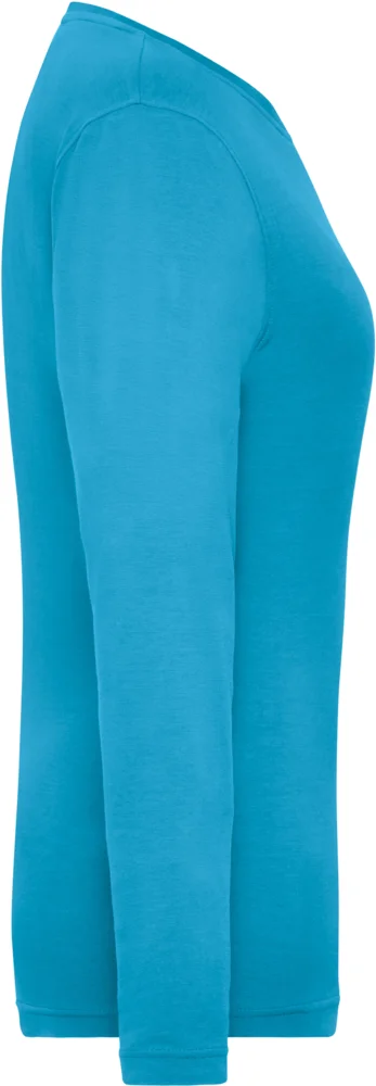 Damen Bio Workwear Stretch T-Shirt langarm - Solid