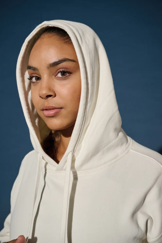 Damen Cropped Kapuzen Sweater