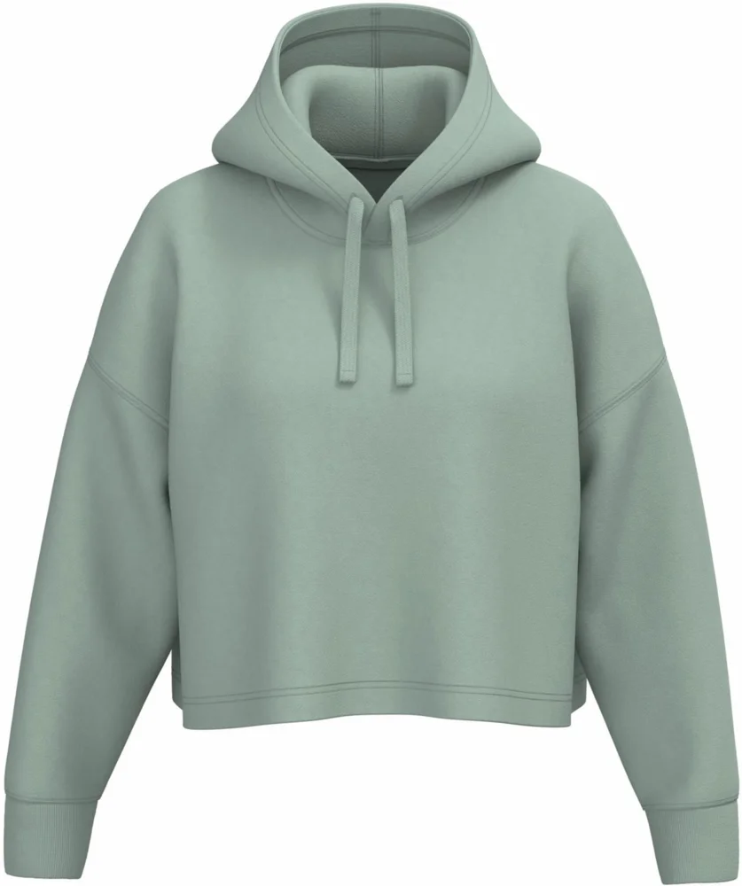 Damen Cropped Kapuzen Sweater