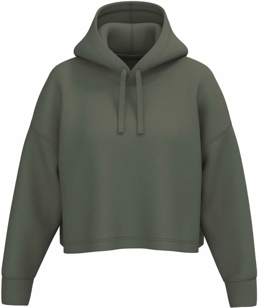 Damen Cropped Kapuzen Sweater