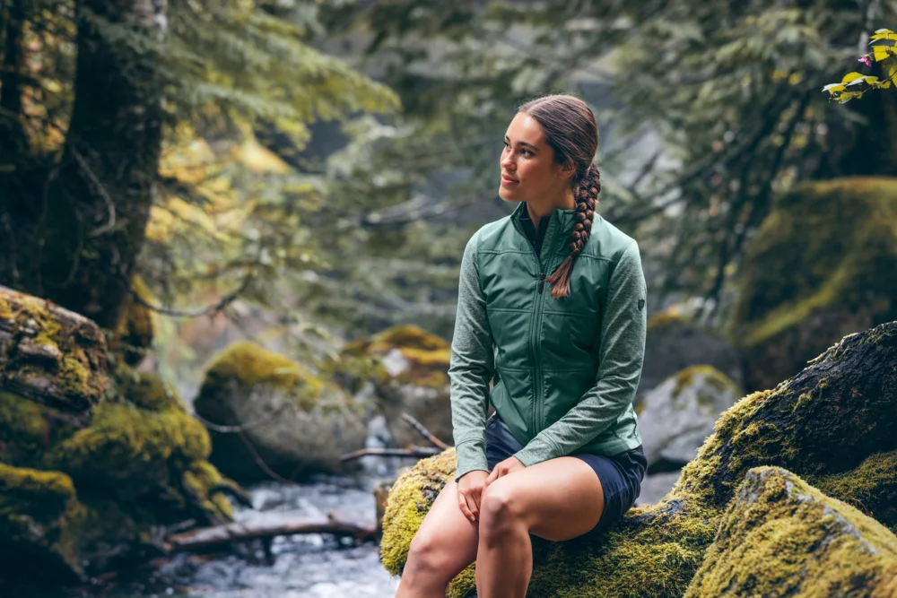 Damen Hybrid Stretch Jacke