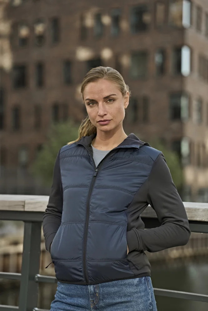 Damen Hybrid Stretch Kapuzenjacke
