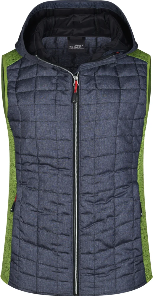 Damen Hybrid Strickfleece Gilet