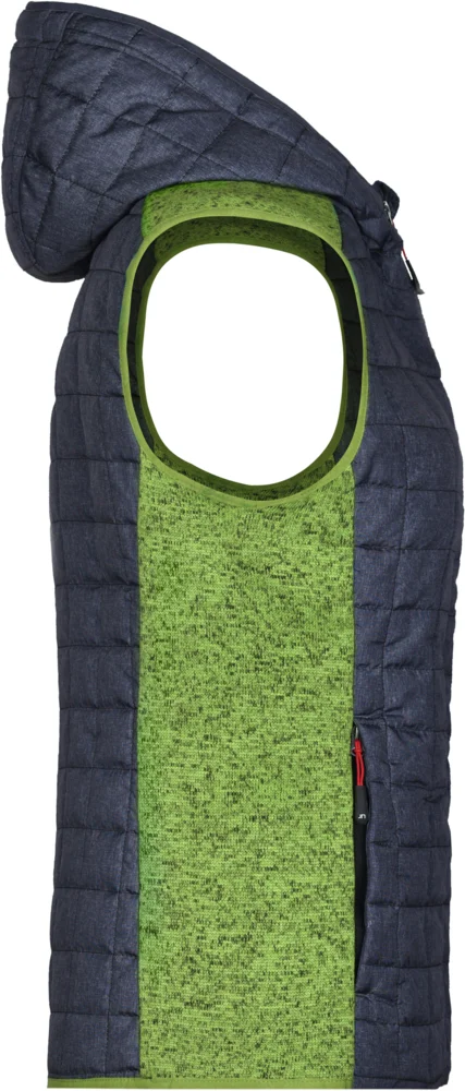 Damen Hybrid Strickfleece Gilet