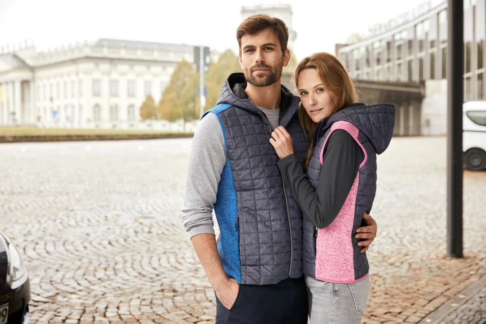 Damen Hybrid Strickfleece Gilet