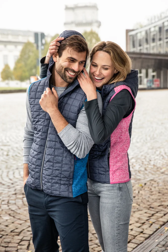 Damen Hybrid Strickfleece Gilet