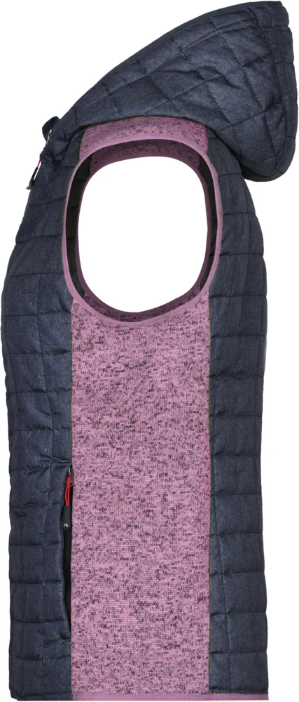 Damen Hybrid Strickfleece Gilet