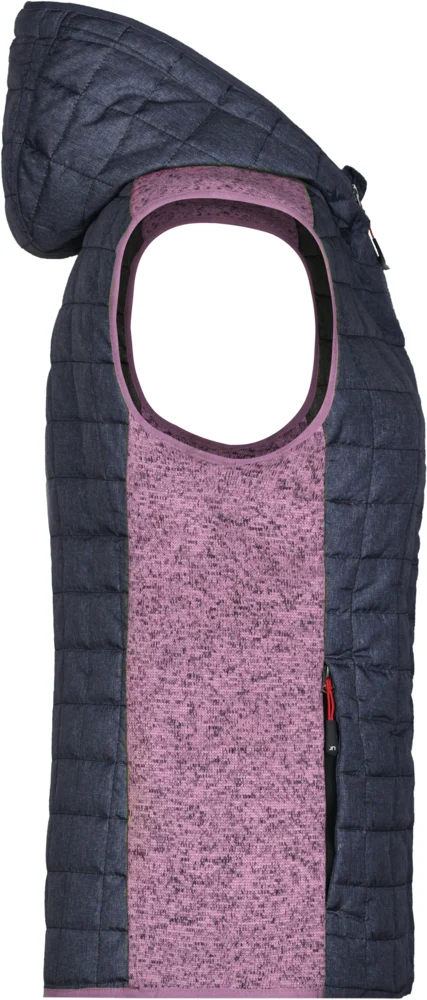 Damen Hybrid Strickfleece Gilet
